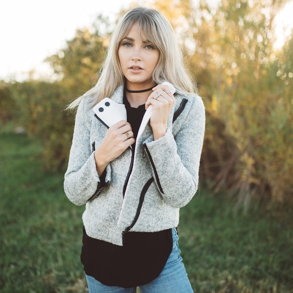 Cara Loren Eliza Moto Jacket (Size Medium)