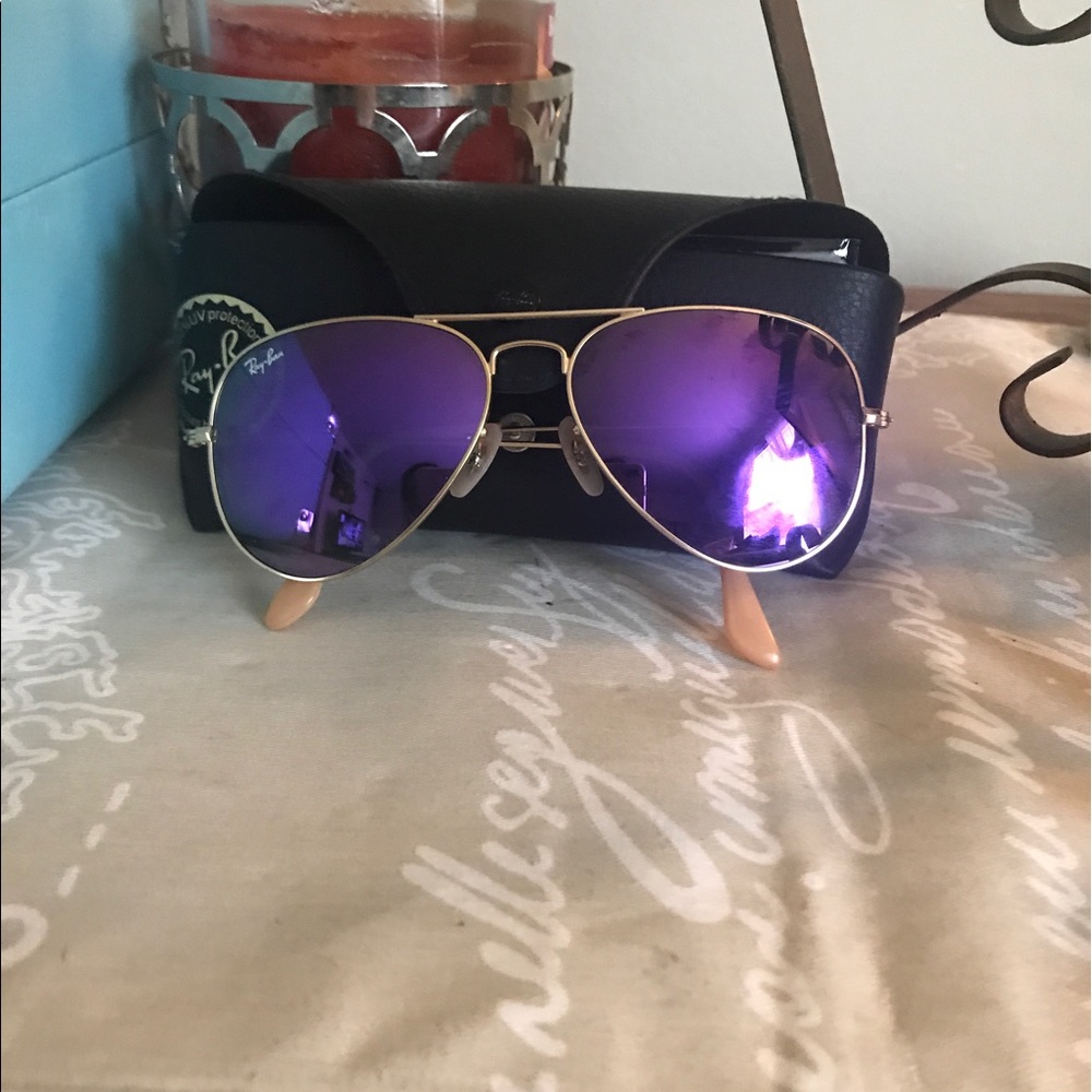 Woman's Polarized  Purple Rayban Aviators