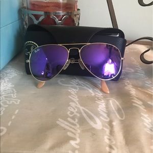 Woman's Polarized  Purple Rayban Aviators