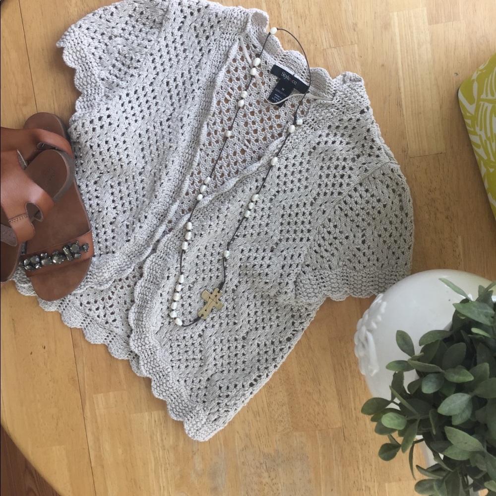 Tan short sleeve sweater