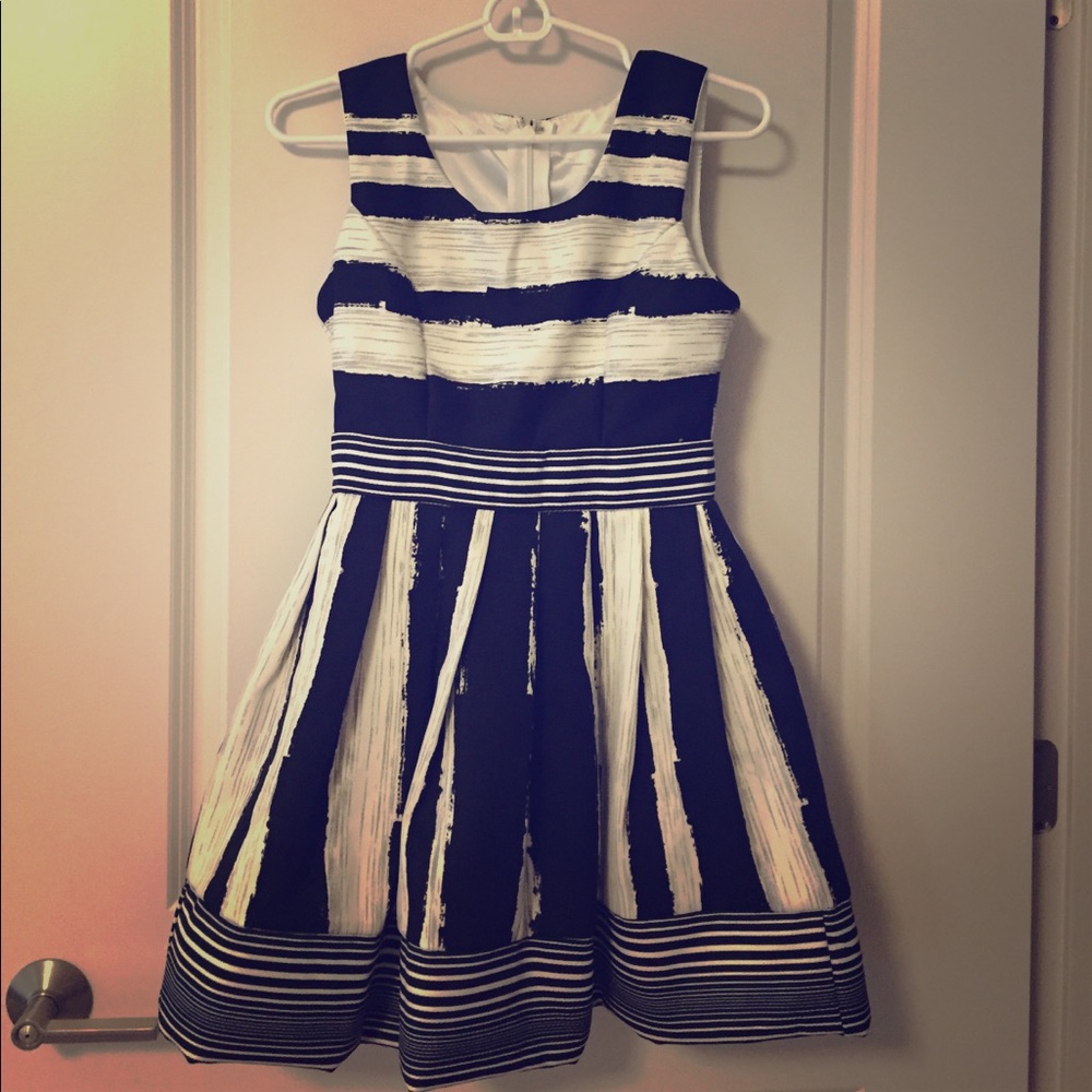 Black and white party dress