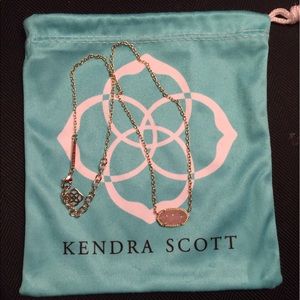 Kendra Scott Elisa Gold Necklace Iridescent Drusy