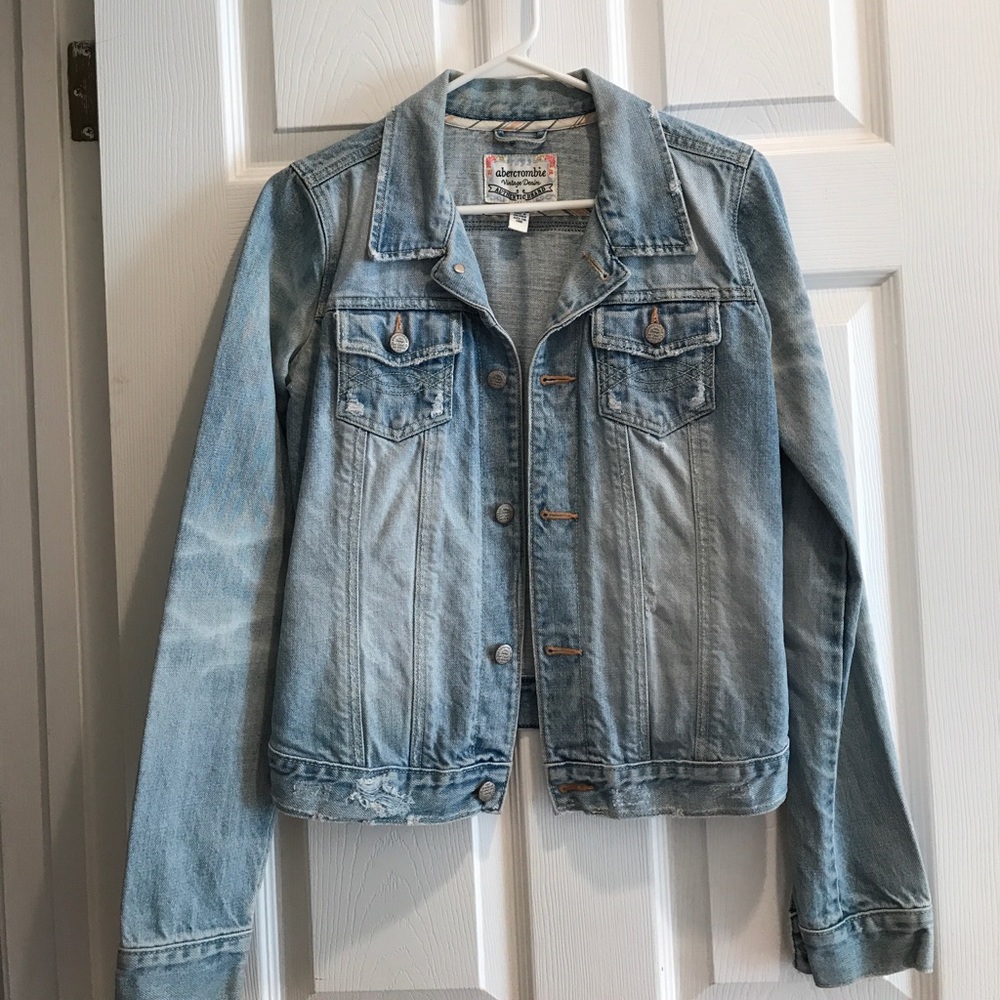 Light colored jean jacket from Abercrombie