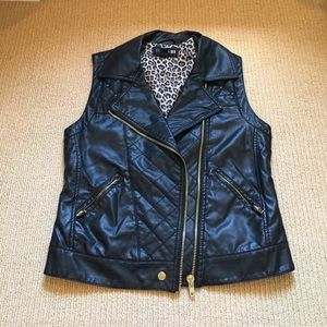 Faux Leather Vest