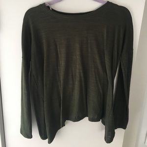 Long sleeve open back top
