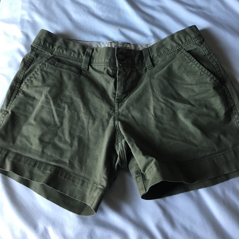Army green shorts