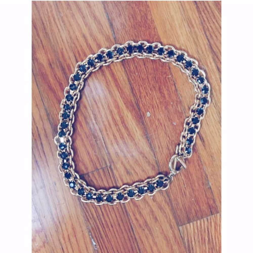 OK1984 black and gold chain necklace