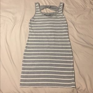 Cotton Striped Summer Dress with back bow design