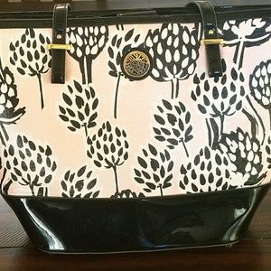 ANNE KLEIN SATCHEL BAG PINK/BLACK LIKE NEW