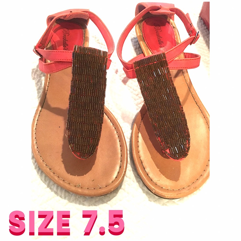🌟CORAL AND BRONZE SANDAL🌟