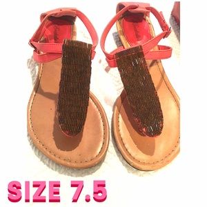 🌟CORAL AND BRONZE SANDAL🌟