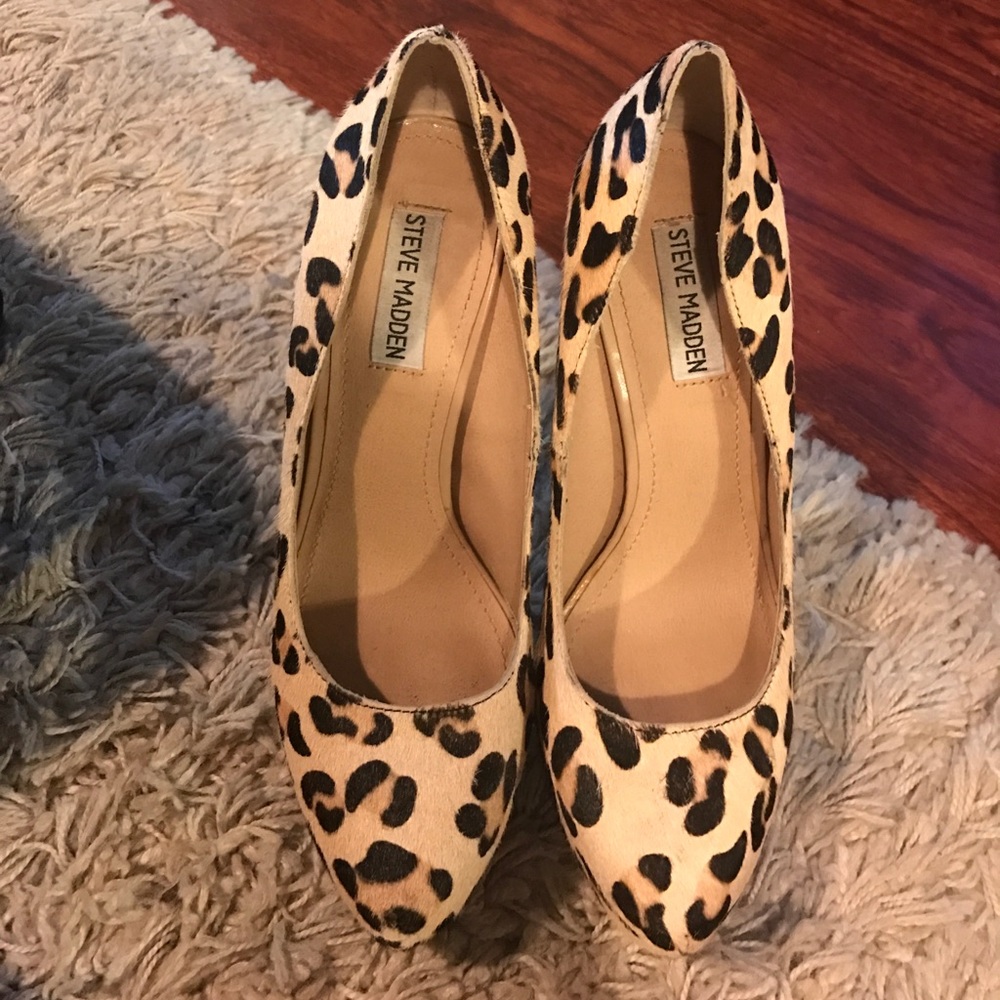 Steve Madden Leopard Platform Heels- Rarely used