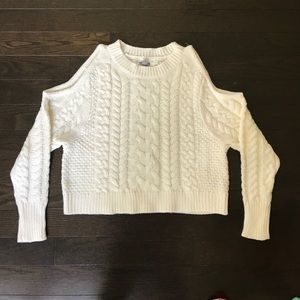 Open shoulder sweater