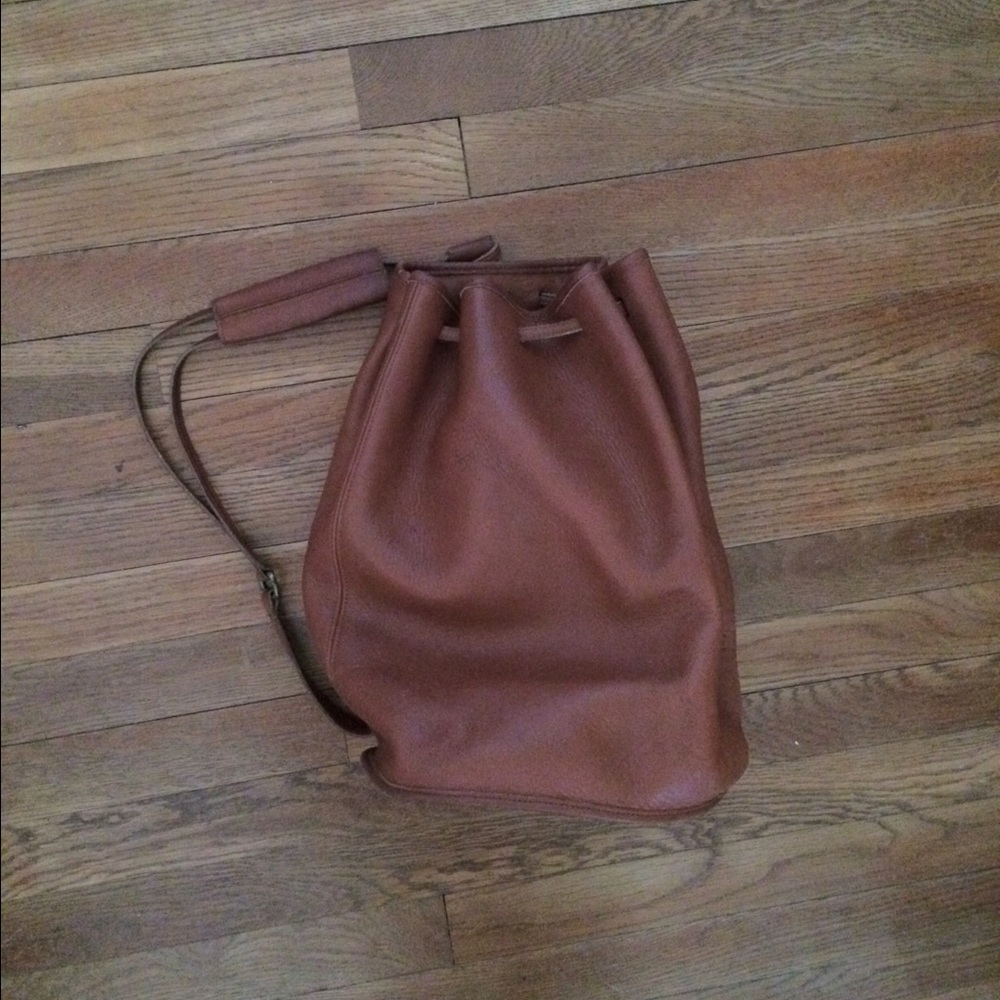 Vintage Coach Legacy duffel backpack tan