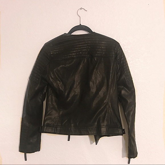 Topshop Quilted Faux Leather Jacket US 4 - Picture 7 of 7