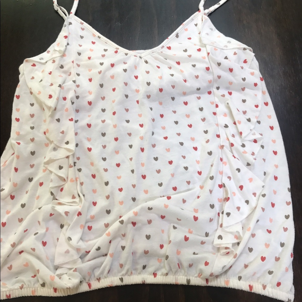 American eagle heart ruffle shirt