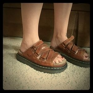 Dr Marten's distressed brown sandals