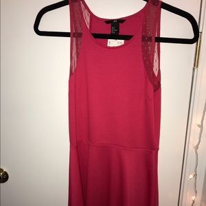 H&M Pink summer dress mesh sleeve