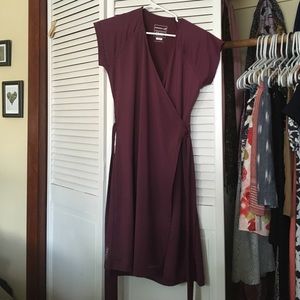 Merrell Maroon Wrap Dress