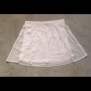 White lace skirt