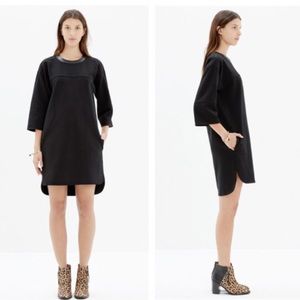 Madewell Leather Trim Ponte Dress