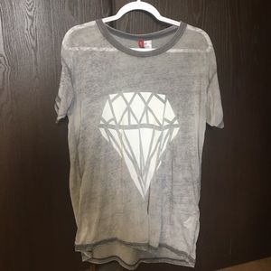 Oversized, slightly see through tee
