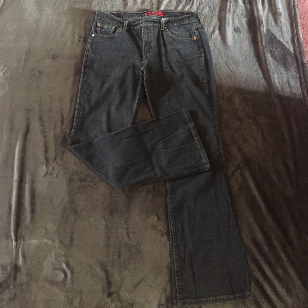 Levi's Black 515 Boot Cut, Low Rise Stretch Jeans