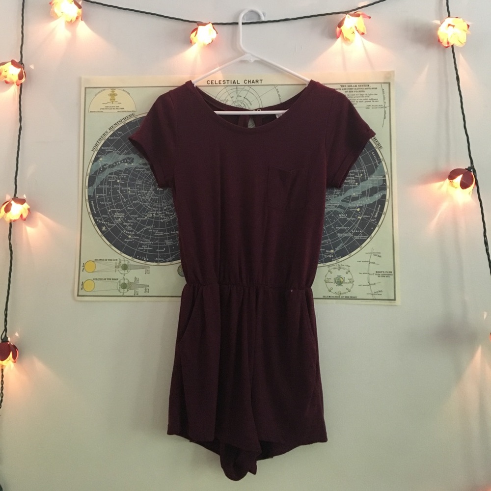 T-shirt Romper in Plum