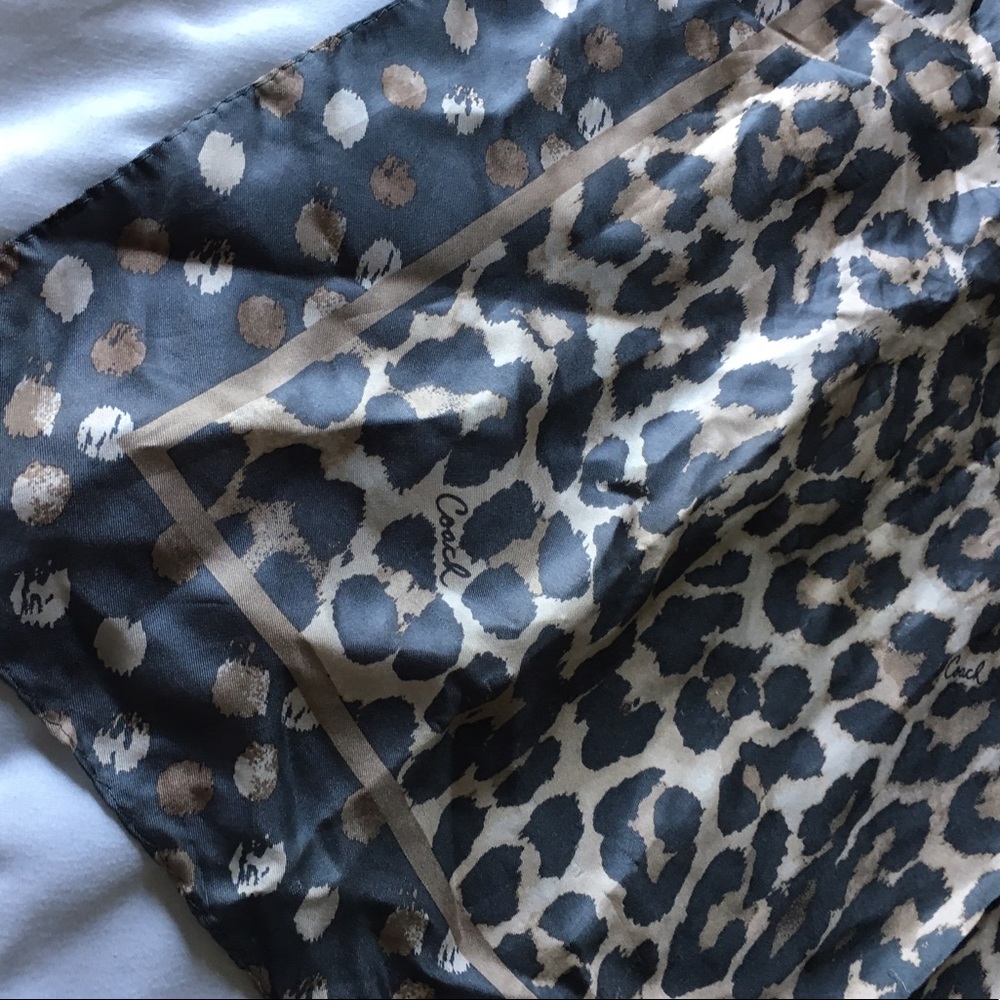 Coach cheetah purse scarf/ neck scarf