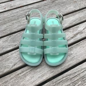 Mini Melissa sea foam sandals, 8 toddler