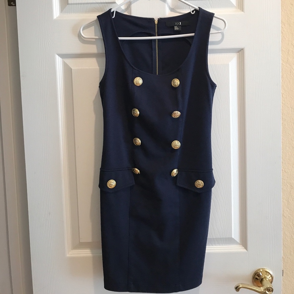 Navy nautical mini dress