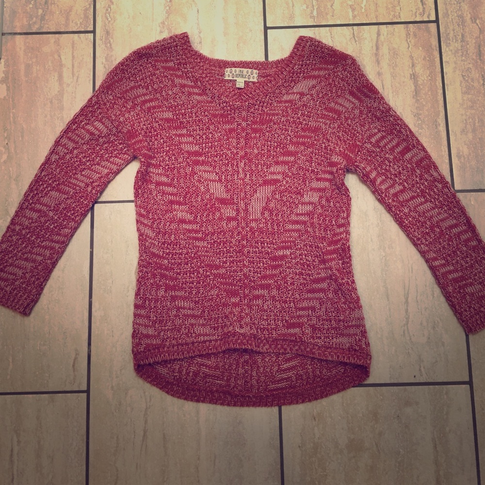 Girls pink sweater