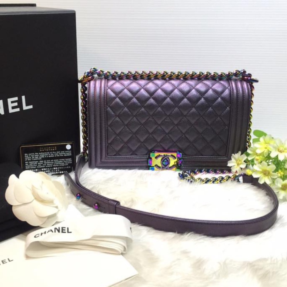 Purple Iridescent Boy Bag 💜