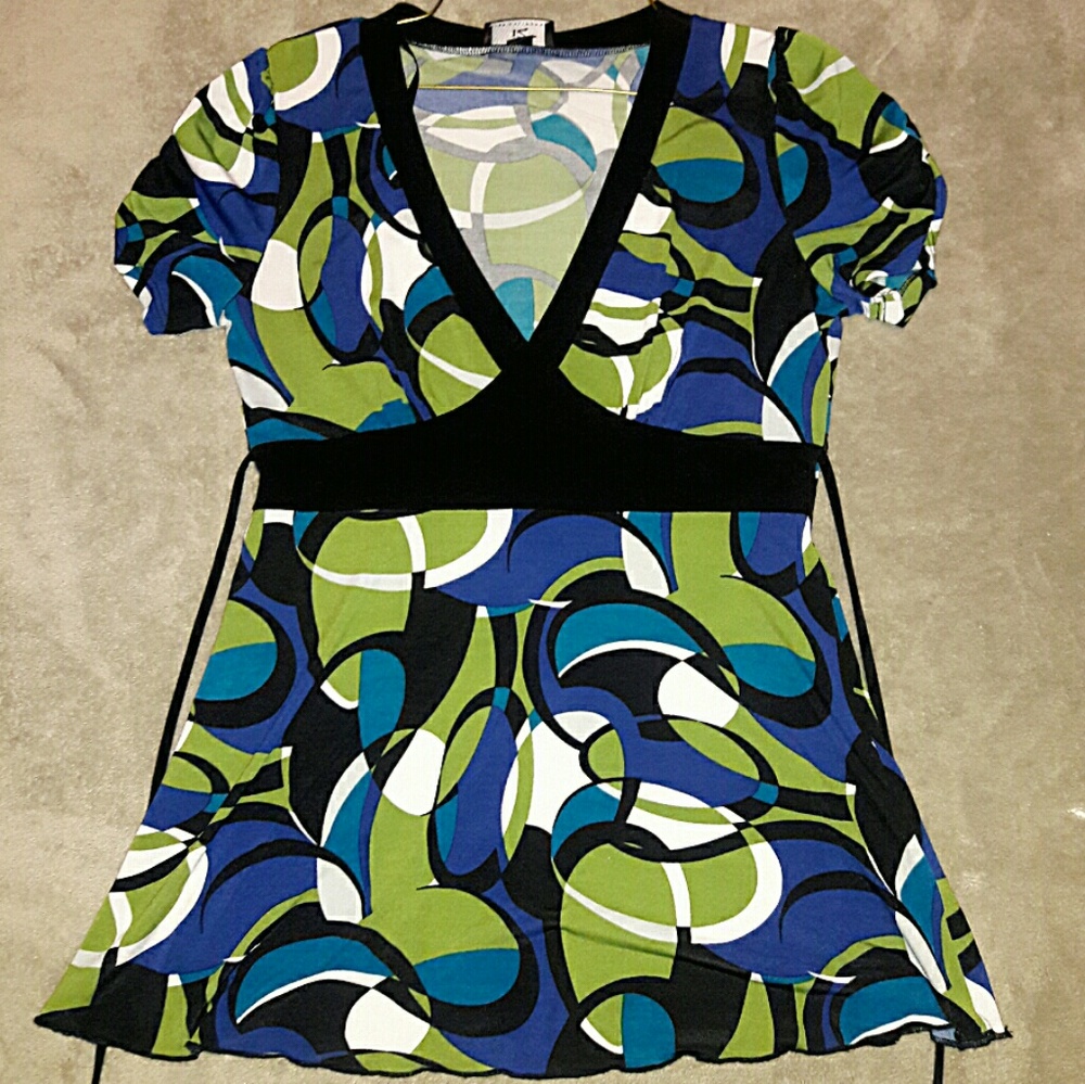 Green & Blue Juniors Blouse