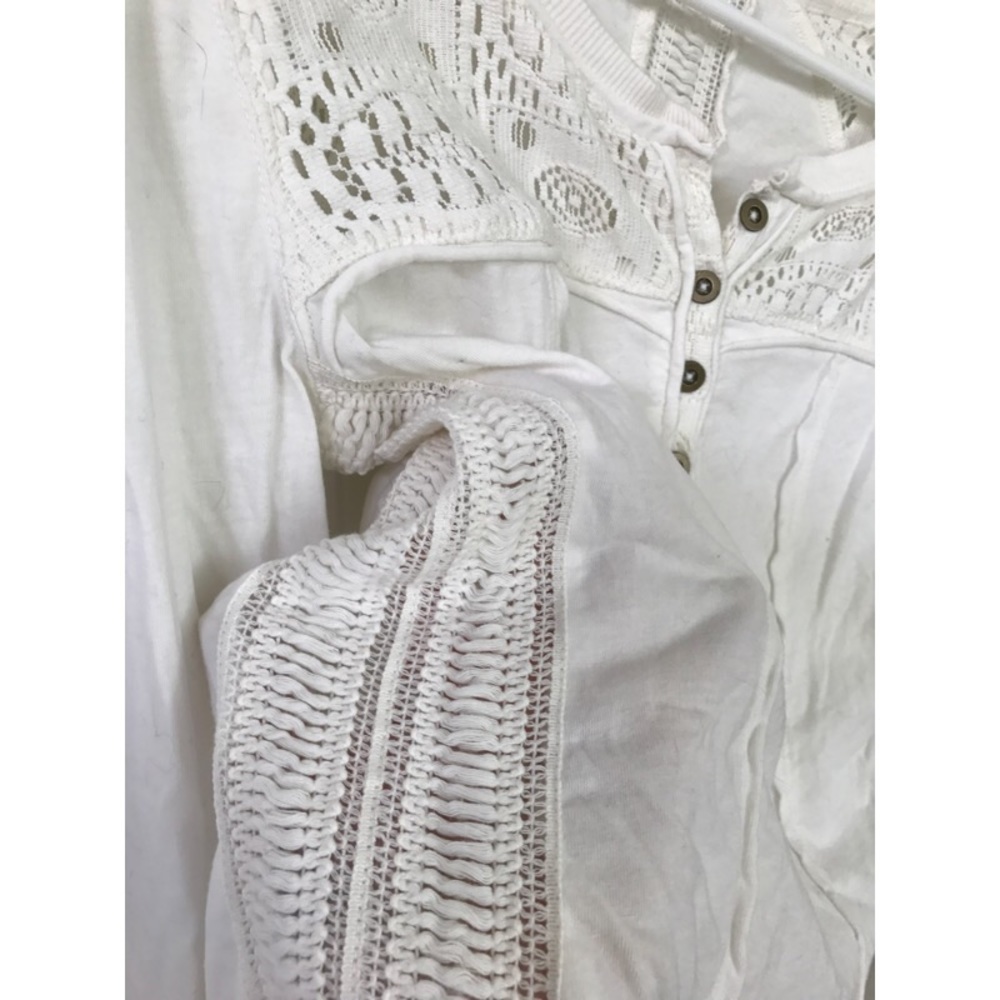 Free People blouse with crochet design