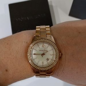 Michael kors two tone three hand watch