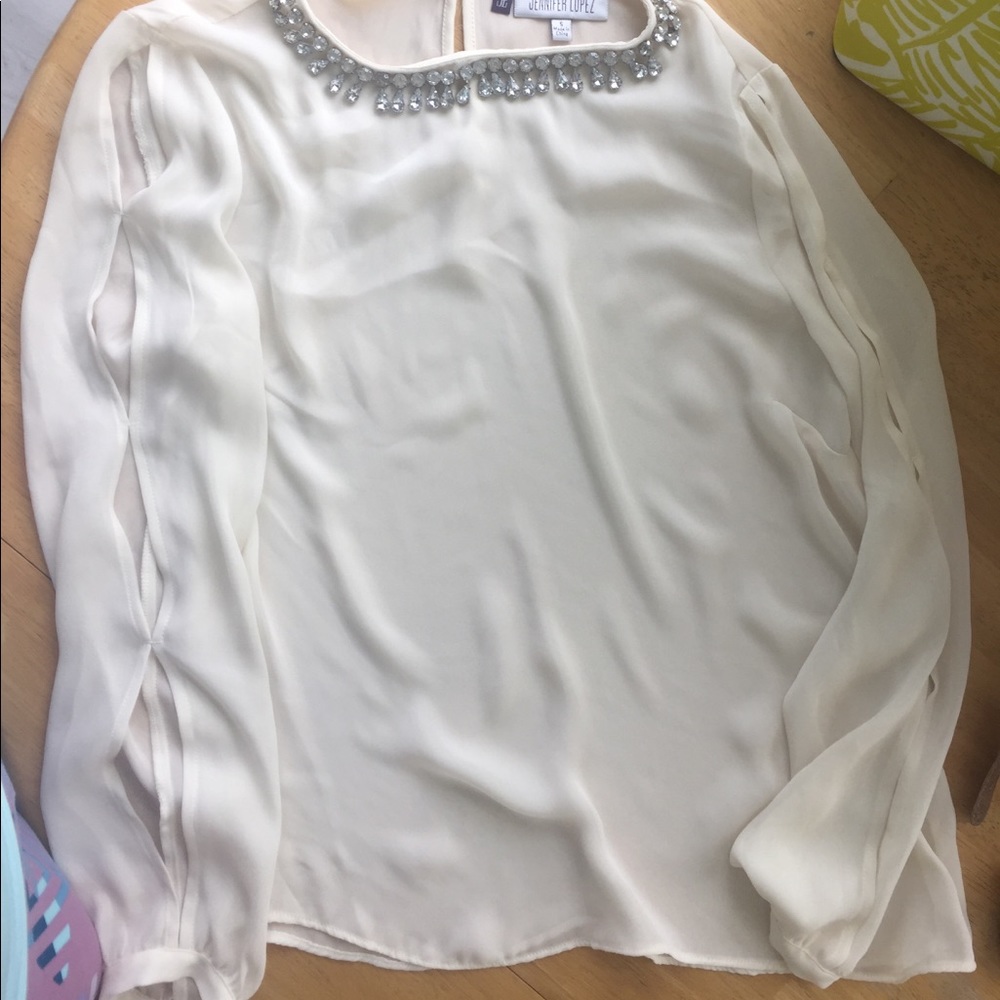 Jennifer Lopez sheer blouse