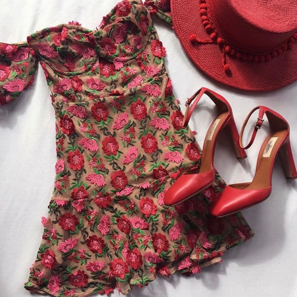 For Love and Lemons Amelia Strapless Mini Dress