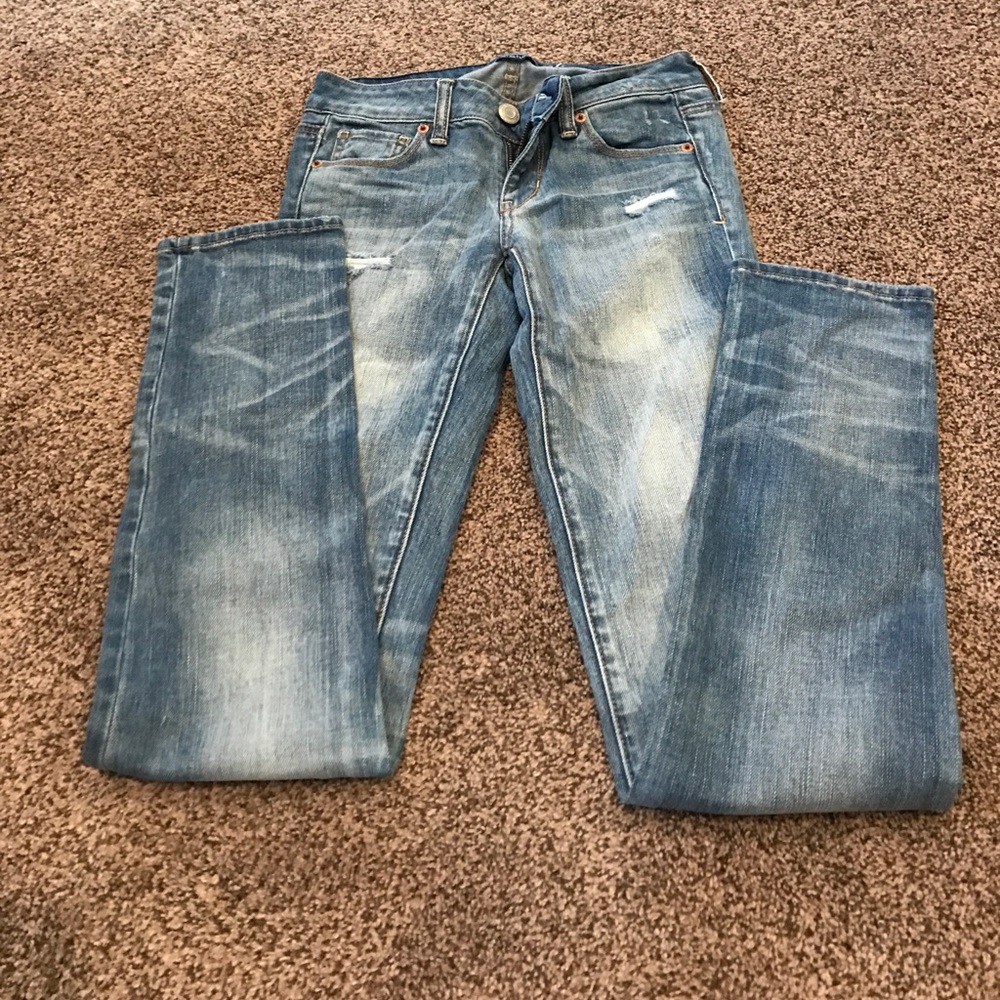 American Eagle medium wash skinny jeans