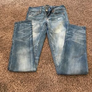American Eagle medium wash skinny jeans