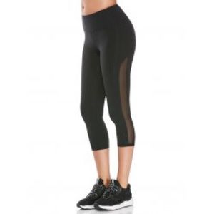 Onzie side panel mesh crop leggings