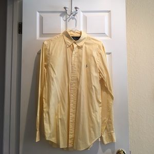 Light yellow Ralph Lauren long sleeve button down