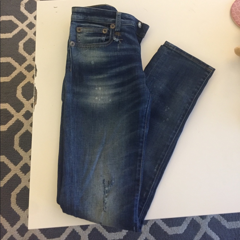 R13 kate distressed skinny jeans.