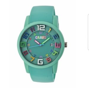CRAYO TEAL SILICONE WATCH
