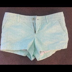 Mint Lilly Pulitzer Walsh Lace Shorts