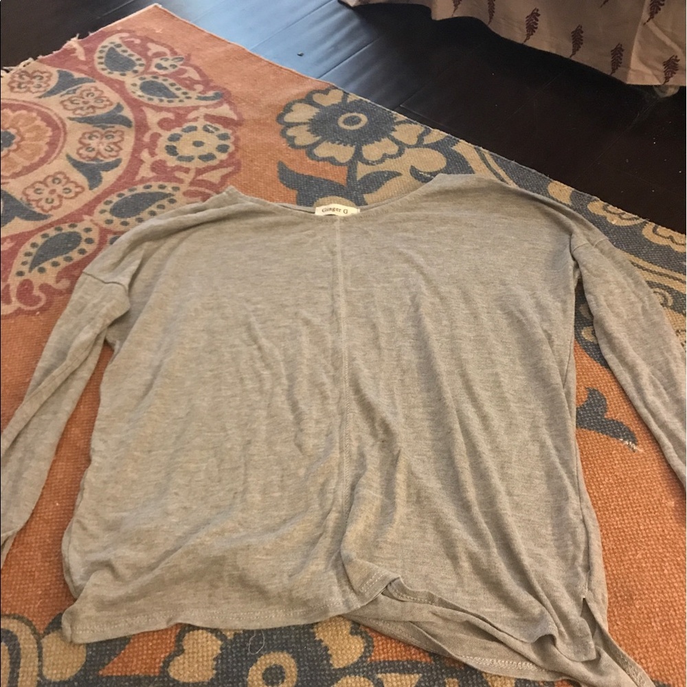 Grey long sleeve top