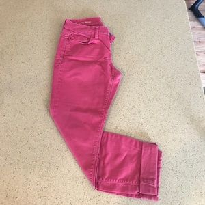 LOFT cropped pants, pink size 26/2p