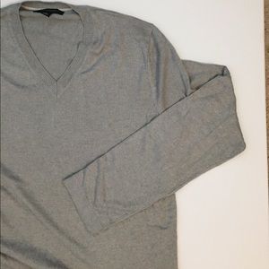 Men's silk cashmere v neck sweater