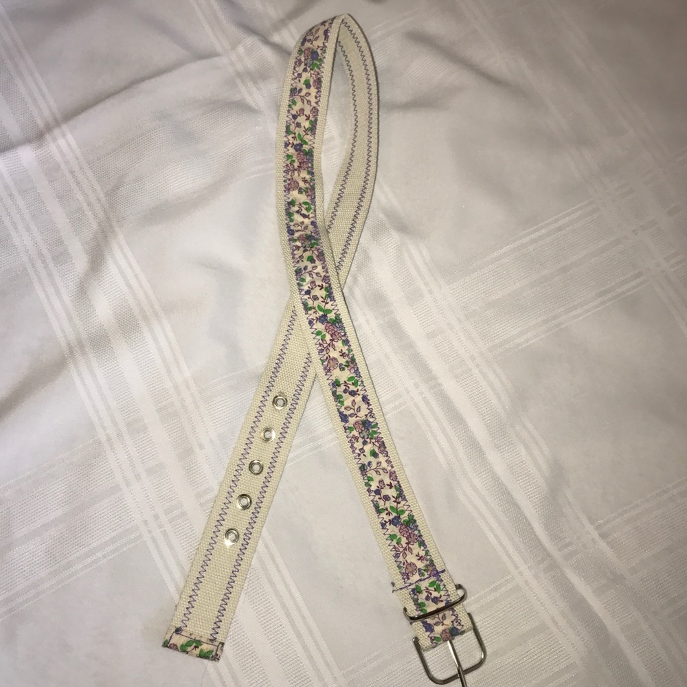 Purple and Blue floral belt