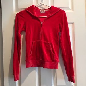 juicy couture velour jacket (red)